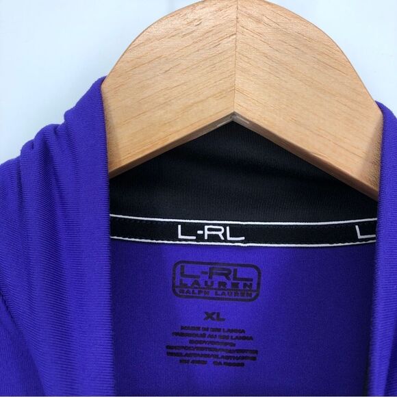 Lauren Ralph Lauren Quarter Zip Pullover Womens XL Purple - Picture 3 of 8